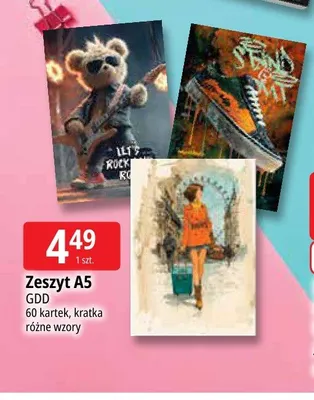 Zeszyt A5 GDD 60 kartek promocja w Leclerc