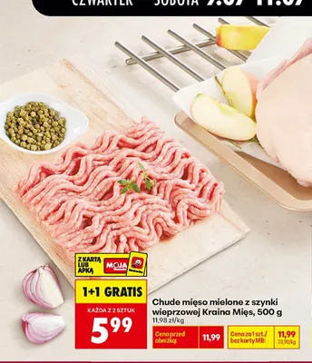 Chude mięso mielone z szynki wieprzowej Kraina Mięs promocja w Biedronka