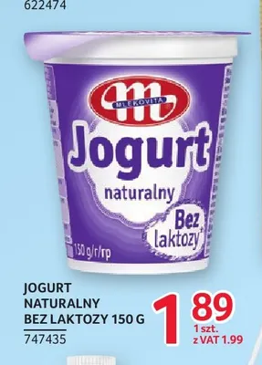 Jogurt naturalny bez laktozy Mlekovita promocja w Selgros