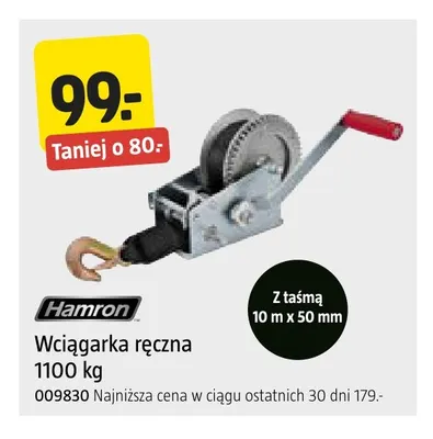Wciągarka ręczna 1100 kg Hamron promocja w Jula