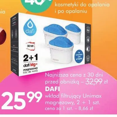 Wkład filtrujący Unimax magnezowy Dafi Mg+ 3-pak promocja w Super-Pharm