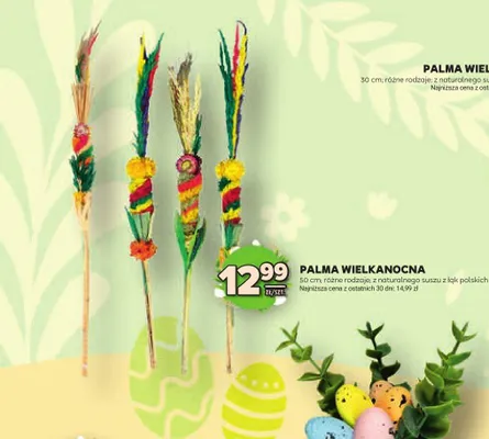 Palma wielkanocna 50cm różne rodzaje z naturalnego suszu z łąk polskich promocja w Stokrotka