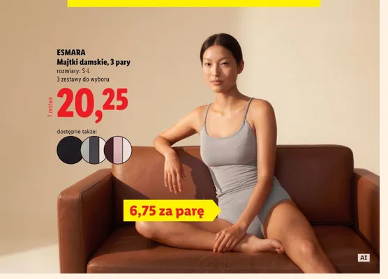 Majtki damskie 3 pary Esmara promocja w Lidl