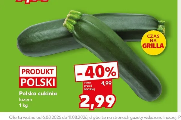 Cukinia polska promocja w Kaufland
