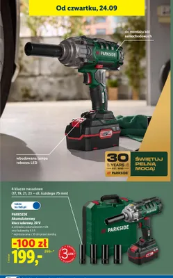 Akumulatorowy klucz udarowy Parkside 20V promocja w Lidl