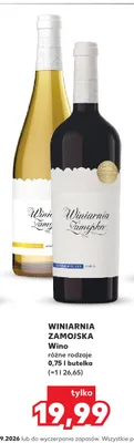 Wino czerwone owocowe Winiarnia Zamojska Czarna Porzeczka promocja w Kaufland