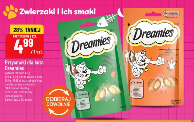 Przysmaki dla kota Dreamies promocja w POLOmarket