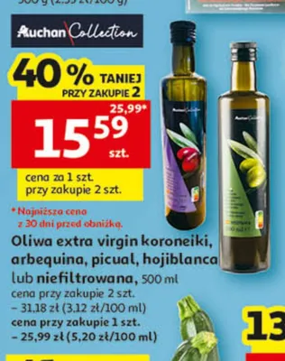 Oliwa extra virgin picual Auchan Collection promocja w Auchan