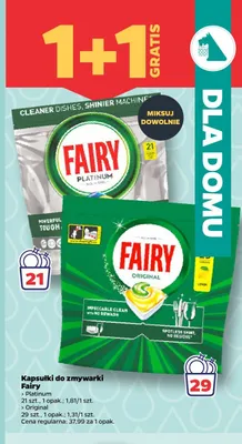 Kapsułki do zmywarki Fairy Original promocja w Netto