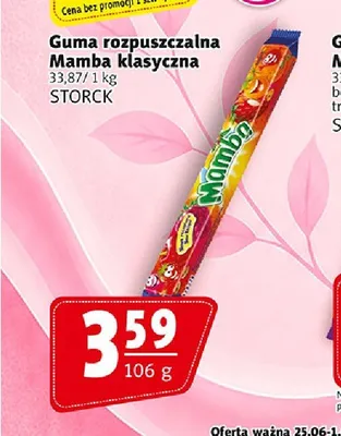 Guma rozpuszczalna Mamba klasyczna promocja w Prim Market