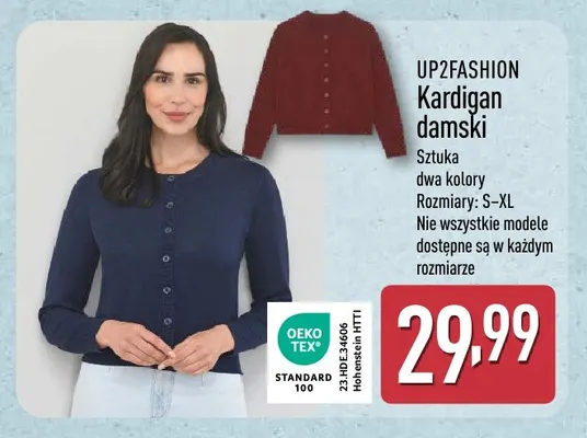 Kardigan damski UP2FASHION promocja w Aldi