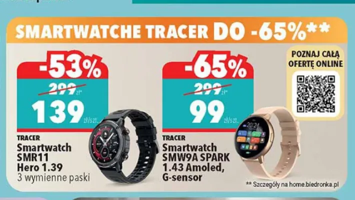 Smartwatche TRACER promocja w Biedronka