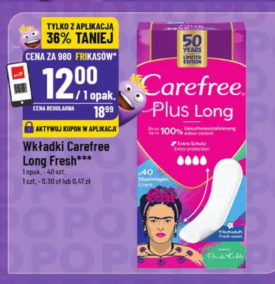Wkładki Carefree Long Fresh promocja w POLOmarket