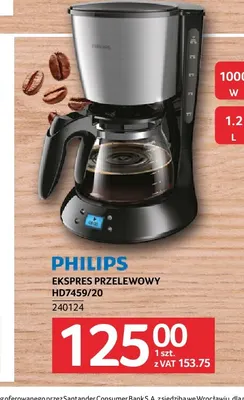 Ekspres przelewowy HD7459/20 Philips promocja w Selgros