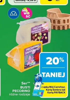 Ser Pecorino Zafferano Busti promocja w Carrefour