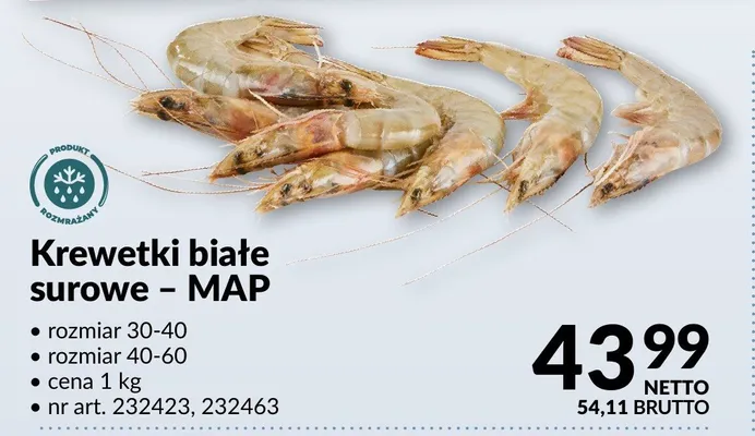 Krewetki białe surowe - MAP Makro promocja w Makro