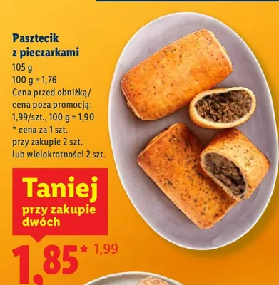 Pasztecik z pieczarkami promocja w Lidl