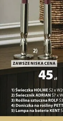 Świecznik ADRIAN Jysk promocja w Jysk