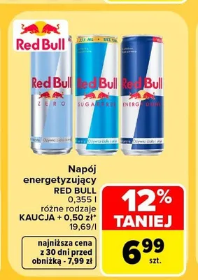 Napój energetyzujący Red Bull Zero promocja w Carrefour Market