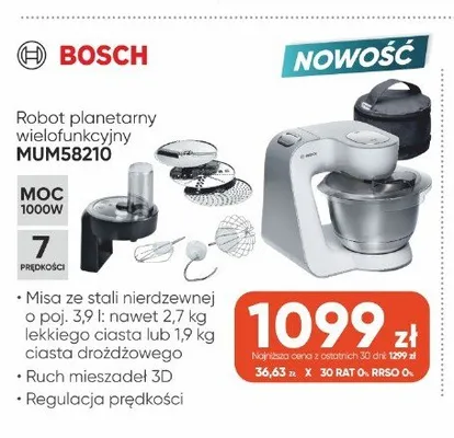 Robot planetarny wielofunkcyjny Bosch MUM58210 promocja w Max Elektro