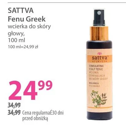 Wcierka SATTVA Fem Greek do skóry głowy promocja w Hebe