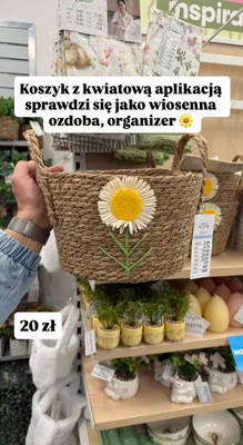 Koszyk z kwiatową aplikacją promocja w Pepco