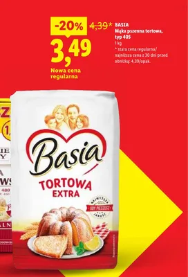 Mąka pszenna tortowa typ 405 Basia promocja w Lidl