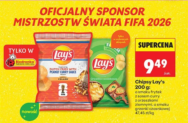 Chipsy o smaku grzanki czoskowej promocja w Biedronka