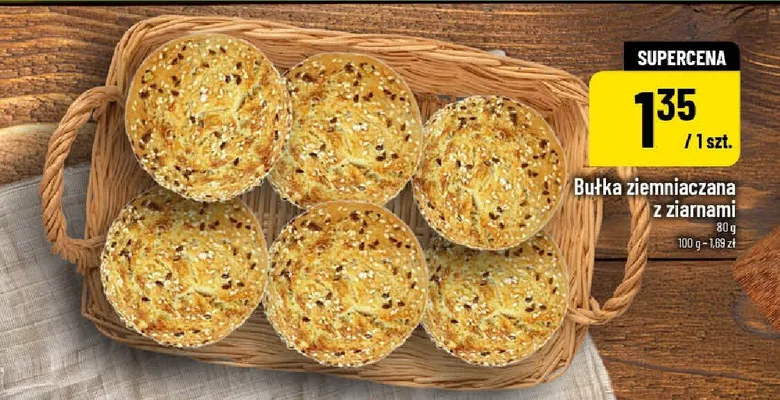 Bułka ziemniaczana z ziarnami promocja w POLOmarket