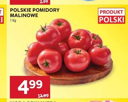 Pomidory malinowe polskie promocja w Stokrotka