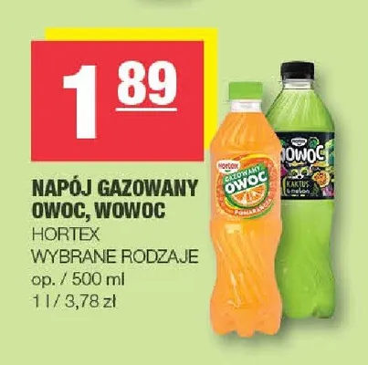 Napój gazowany Wowoc Hortex promocja w SPAR