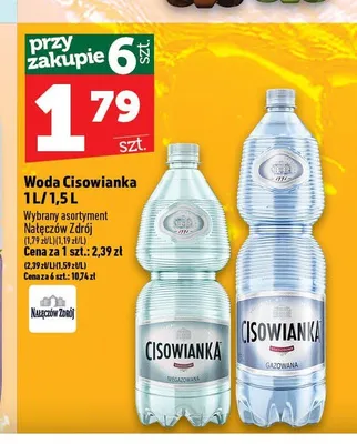 Woda mineralna Cisowianka gazowana promocja w TOPAZ
