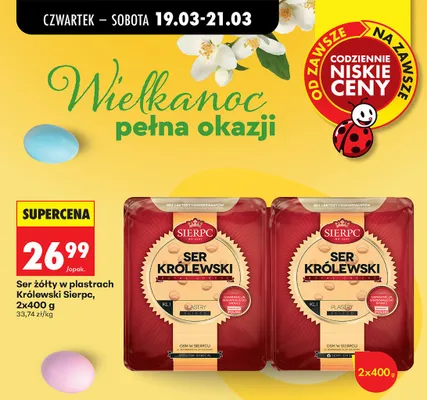 Ser żółty Serenada salami królewskie promocja w Biedronka