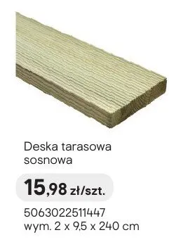 Deska tarasowa sosnowa promocja w Castorama