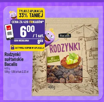 Rodzynki sułtańskie Bacalis promocja w POLOmarket