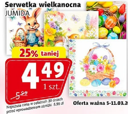 Serwetka wielkanocna promocja w Prim Market