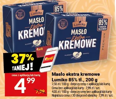 Masło extra kremowe 85% tł. promocja w Twój Market