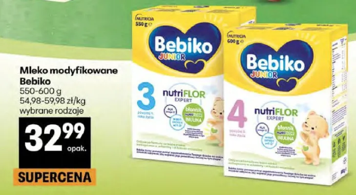 Mleko modyfikowane Bebiko promocja w Delikatesy Centrum