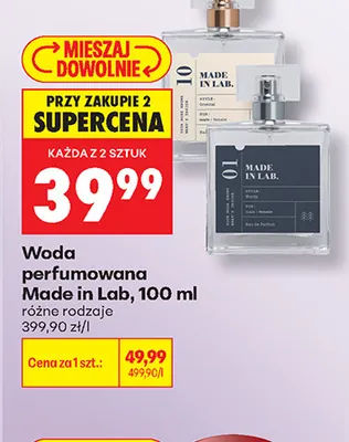 Woda perfumowana Made in Lab 01 promocja w Biedronka