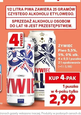 Piwo bezalkoholowe Żywiec promocja w Kaufland