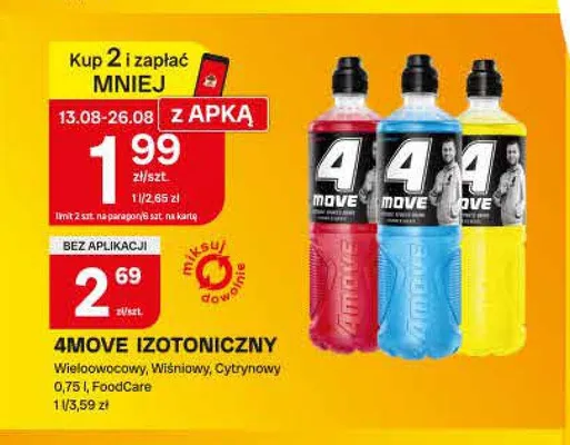 Napój izotoniczny 4Move Wieloowocowy promocja w Chorten