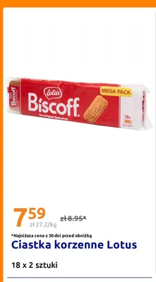 Ciastka korzenne Lotus Biscoff 18-pak promocja w Action