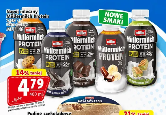 Napój mleczny Müllermilch Protein Müller promocja w Prim Market