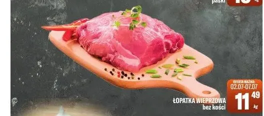 Łopatka wieprzowa bez kości promocja w Tomi Markt