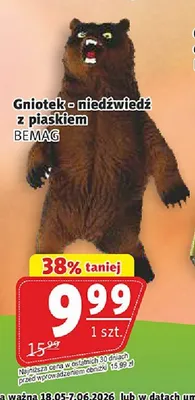 Gniotek - niedźwiedź z piaskiem BEMAG promocja w Prim Market
