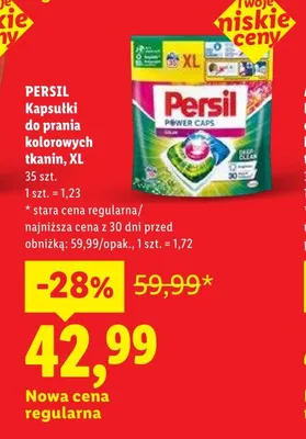 Kapsułki do prania kolorowych tkanin PERSIL XL promocja w Lidl