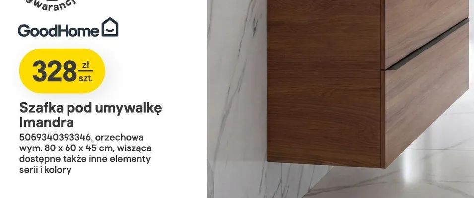 Szafka pod umywalkę Imandra promocja w Castorama
