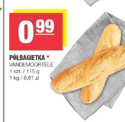Półbagietka Vandemoortele promocja w SPAR