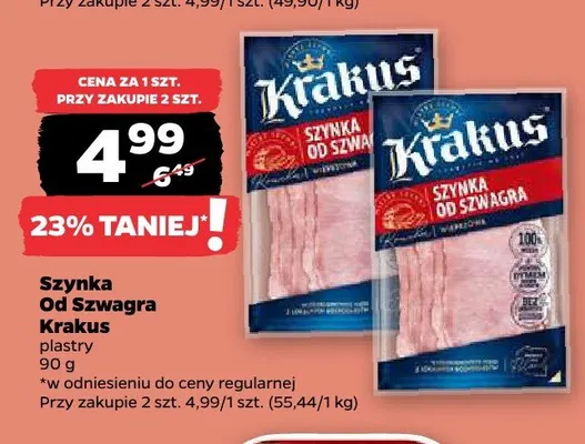 Szynka Od Szwagra Krakus plastry promocja w Netto