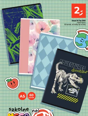 Zeszyt A5 Top 2000 60 kartek w kratkę promocja w Dealz